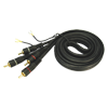 CH-8.121 - Cabo RCA 2 Plugs 1,5Mts com Terminais em Latão e Fio de Comando - Emb. 1pç