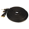 CH-8.123 - Cabo RCA 2 Plugs 5,0Mts com Terminais em Latão e Fio de Comando - Emb. 1pç