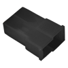 CN-5.089 - Conector Preto 2 vias T para Terminal Macho 6,3mm com trava - Emb. 10pç