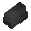 CN-5.090 - Conector Preto 3 vias para Terminal Fêmea 6,3mm com trava - Emb. 10pç