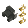 KT-7.021 - Kit Conector Preto 3 vias - Lâmpada 7,9 x 0,8mm - Emb. 1 kit