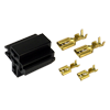 KT-7.054 - Kit Conector RELÉ 5 vias com 2 Terminais 6,3mm e 2 Terminais 9,5mm - Emb. 1 kit