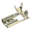 TE-4.019-E - Terminal Fêmea Bandeira 6,3 x 0,8mm s/ trava p/ fio 1 à 2,5mm² (Estanhado) - Emb. 100pç