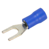 TE-4.325-E - Terminal Garfo 1/8 Azul para fio 1,5 à 2,5mm² (Estanhado) - Emb. 100pç
